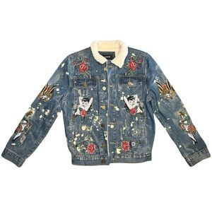 Reason Mulberry Moto Denim Jacket